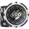 Bullets Playing Cards, Poker Chip in plastica, Christopher con valori, Rotolo da 25 (Nero (100)