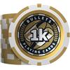 Bullets Playing Cards, Chip Poker in plastica, Christopher con valori, Rotolo da 25 (giallo (1k))