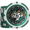 Bullets Playing Cards, Poker Chip in plastica, Christopher con valori, rotolo da 25 (verde (25)