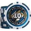Bullets Playing Cards, Poker Chip in plastica, Christopher con valori, rotolo da 25 (blu (10)
