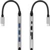 Swissten hub USB-C 8 in 1, adattatore con 3x porte USB 3.0 / USB-C, swissten - grigio