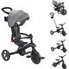 Globber - Triciclo Explorer 4 in 1 - Triciclo pieghevole ed evolutivo in stile draisiano per bambini dai 10 mesi ai 5 anni