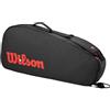 WILSON Clash V3 Super Tour - Borsa per racchetta da tennis, colore: nero/infrarosso, può contenere fino a 3 racchette, nero/infrarosso, Holds up to 3 racket, nero a infrarossi, Holds up to 3 rackets,