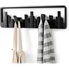 Umbra Skyline appendiabiti da parete con 5 ganci retrattili per cappotti, sciarpe, borsette e altro, con doppia funzione come elemento decorativo da parete, nero