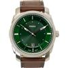 Fossil Machine orologio per uomo, movimento cronografo, con bracciale in acciaio inossiperbile o cinturino in pelle, 42 mm, Verde Freddo