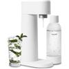 Mysoda: Woody Carbonatrice di Rinnovabile Legno Composito (senza cilindro CO2) con bottiglia di plastica senza BPA Quick-Lock 1L - Bianco