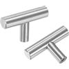 M METERXITY 2 Pcs Maniglie Per Cassetti, 2 Maniglie Moderne In Acciaio Inossidabile A Forma Di T Con Foro Singolo Per Cassetti Dell'armadio/Decorazione Ufficio/Porte Cucina Bagno [Argento]