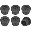 QUARKZMAN 6pz Passacavo per Scrivania, 1/2 Pollici (12mm) Passacavo in Gomma Flessibile Copertura Foro Filo per Organizzatore Cavi Scrivania Computer, Nero