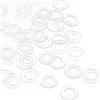 QUARKZMAN M5 Plastica Rotondo Piatto Rondella Guarnizione x 50 pz Nylon Rondella Rotondo Piatto Rondella Guarnizione Guarnizione per Vetro Porta Maniglia, Trasparente