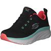 Skechers D'lux Walker - Fresh Finesse, Sneaker Donna, Bianco Black Mesh Mint Trim, 40 EU