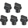 QUARKZMAN Potenziometro Manopola Controllo ABS Chitarra Manopola per Elettrico Chitarra Potenza Amplificatori Stereo,6MM 180 Gradi Maniglia Tipo Manopola Nero 5pz