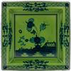 GINORI 1735 SVUOTATASCHE QUADRATO 24,5 CM, ORIENTE ITALIANO VERDE MALACHITE