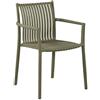 Moia Greenwood Sedia Siena Verde Listelli Impilabile 56×82