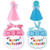 JDNFKG 2 Set di Pet Compleanno Cappelli con Bavaglini, Carino Pet Saliva Tasche, Festa di Compleanno Accessori di Abbigliamento, Pet Dress - Up Forniture.