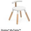 STOKKE Sedia Bambini in Legno Stokke MuTable V2 Bianca - Sedia Evolutiva Regolabile