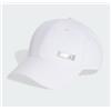 Adidas Bb Cap Lt Met White Cappell Visiera Bianco Logo Metallo