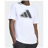 Adidas M Mod Ess White T-Shirt M/M Bianca Logo Nero Uomo