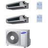 Samsung Climatizzatore Condizionatore Samsung Canalizzabile a bassa prevalenza Dual split Inverter R32 9000 + 12000 BTU AJ050TXJ2KG/EU Classe A+++/A++ Con Comando a Filo MWR-SH11N