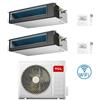 TCL Climatizzatore Condizionatore TCL Canalizzato Wi-Fi R32 Dual Split Inverter 18000 + 18000 BTU con U.E. MT3240 Classe A++/A+ NOVITÁ