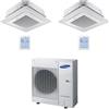 Samsung Climatizzatore Condizionatore Inverter Dual Split R32 Samsung Mini Cassetta 4 Vie Windfree 18000 + 18000 BTU con U.E. AJ080TXJ4KG/EU Classe A++/A+