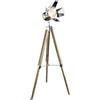Globo lighting Piantana Vintage Evy regolabile in legno e metallo acciaio lucido 1XE27 58289/40