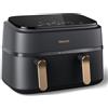 Philips Ped Philips Serie 3000 Airfryer doppio cestello, friggitrice ad aria da 9.0L, 12 metodi di cottura, App per ricette NA352/00