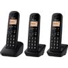 Panasonic TELEFON0 CORDLESS PAN TGB612 NERO TRIO 18ORE/ID CHI./RUBRICA 50 NUM.