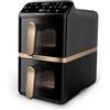 Philips Ped Philips Serie 4000 Airfryer doppio cestello Verticale, Friggitrice ad aria da 10L, 13 metodi di cottura, Rivestimento ceramica