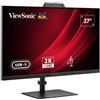 Viewsonic VG2741V-2K Monitor PC 68,6 cm (27") 2560 x 1440 Pixel Quad HD LCD Nero