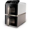 Philips Ped Philips Serie 4000 Airfryer doppio cestello Verticale, Friggitrice ad aria da 10L, 13 metodi di cottura, Rivestimento ceramica