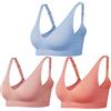 Comfyin Reggiseno Senza Ferretto Reggiseni Senza Filo Metallico per Donna Reggiseni con Imbottiture Rimovibili, Confezione da 3,Rosa+ Blu+Arancione,2XL