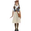 SMIFFYS Costume Alunna evacuata, grigio, con vestito, cappello, borsa e targhetta di identificazione Halloween