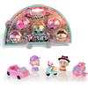 Trotties - Tiny Pack 5 con veicoli, 3 mini veicoli e 2 mini personaggi da collezionare, per bambine/I da 3 anni,Famosa TFT26000