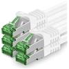 1aTTack.de Cat.7 Cavo di Rete 1,5m - Bianco - 5 Pezzi - Ethernet LAN Cat.7 SFTP Spina RJ45 Cat6a 10 Gbit/s Compatibile con Cat5 Cat6 Cat6a Cat8 per Switch Router Modem Patchpanel