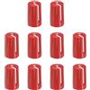 QUARKZMAN Potenziometro Manopola Controllo ABS Chitarra per 6mm Tipo D Albero Elettrico Chitarra Potenza Amplificatori Stereo, Basso Volume Manopola Rotante Tono 270 Gradi Rosso Bianco 10pz
