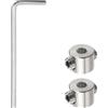 QUARKZMAN 2pz 3mm Set Collare Arresto per Trapano Arresto Profondità, Ring Limitazione Profondità Regolabile Acciaio Inossidabile, Posizionatore Mandrino con Chiave Esagonale, Argento