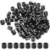 QUARKZMAN 100pz Nylon Rotondo Distanziatori 4mm ID 7mm OD 6mm Altezza Viti Distanziatori Senza Filettato Plastica Distanziatore per M4 Viti Nero