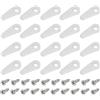 QUARKZMAN 20 Pezzi Fermagli per Cornici Fotografiche, 24X10mm per Appendere Foto Disegni Artigianali, in Plastica con 20 Viti di Fissaggio Clip Bianche