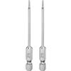 QUARKZMAN 2pz T6 Bit Torx di Sicurezza 1/4 Gambo Esagonale 3 Lungo Acciaio S2 Magnetica Antimanomissione Star Bits Cacciavite Testa Torx con Foro per Rimuovere Viti Fissaggio