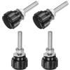 QUARKZMAN 4 Set M4 x 20mm Manopole Zigrinate Filettatura Maschio Viti Testa Zigrinata Dadi Rondelle, Impugnatura Manopola Bloccaggio 14mm Manopole Testa Plastica Viti Testa Zigrinata, Nero