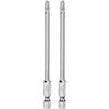 QUARKZMAN 2pz T20 Bit Torx di Sicurezza 1/4 Gambo Esagonale 4 Lungo Acciaio S2 Magnetica Antimanomissione Star Bits Cacciavite Testa Torx con Foro per Rimuovere Viti Fissaggio