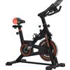 HOMCOM Cyclette da Casa con Volano da 8 kg e Schermo LCD, in Acciaio e ABS, 103x53x100-114 cm, Rosso e Nero