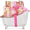 SPAUN Spa Luxetique Set regalo rosa da 8 pezzi per donna Prodotti naturali per il bagno e la cura della persona