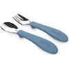 Nuvita Set posate bimbi in acciaio con impugnatura in silicone Blu di Nuvita