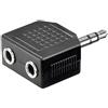 Noname Audio Adapter 3,5mm stereo - 2x 3,5mm stereo St/Bu [11104]