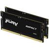 Kingston Ram SO-DIMM DDR5 32GB Kingston Fury Impact 4800Mhz/CL38/Nero [KF548S38IBK2-32]