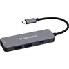 Verbatim Hub Verbatim Usb-C 4 porte Grigio [32155]