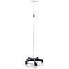 Moretti Asta Flebo In Alluminio Anodizzato Base In Polipropilene Su Ruote 2 Ganci Altezza Regolabile 133-230 Cm Skema
