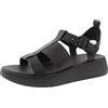 Fitflop Women's F-Mode Leather Flatform Fisherman Sandals, Nero, 7 UK Narrow