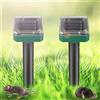 GAOUTO Distributori di talpe solari: IP65 impermeabile a energia solare, spaventaparvicole, antitalpe a ultrasuoni, per espellere, antitalpe, antiparassitari per il giardino (2 pezzi)